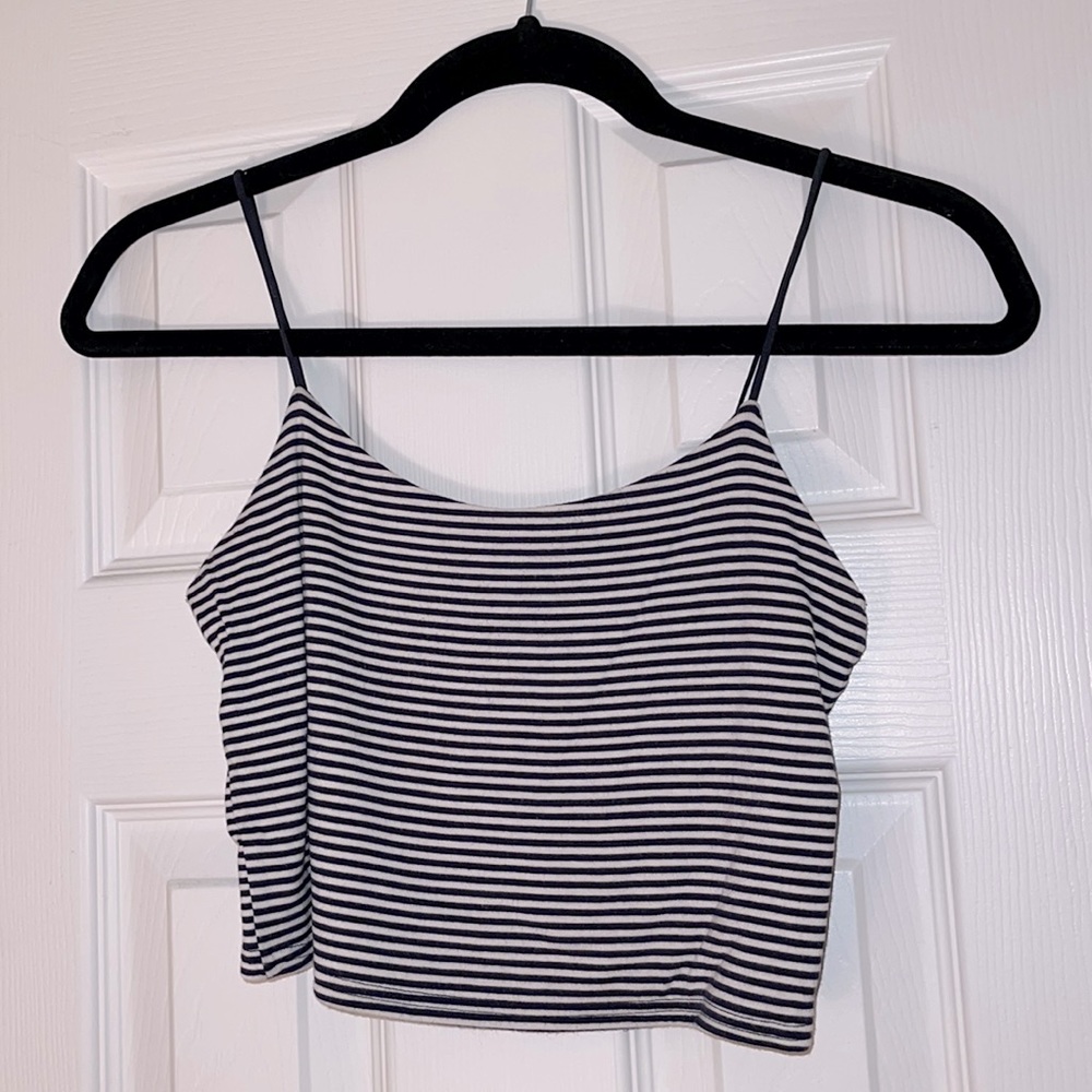Navy & white striped cami from pacsun